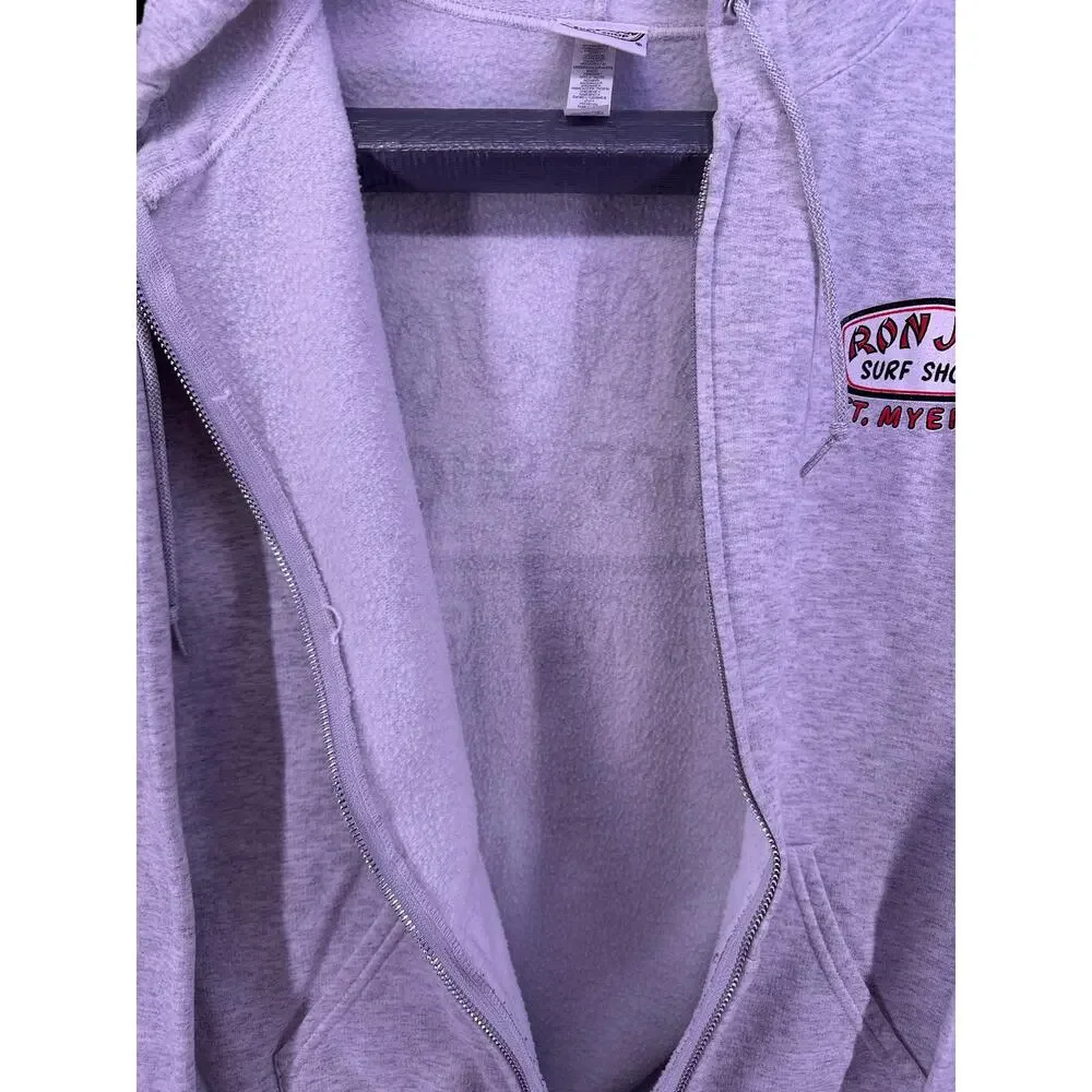 Ron Jon FT.Myers Full Zip Up Gray Hoodie Size M